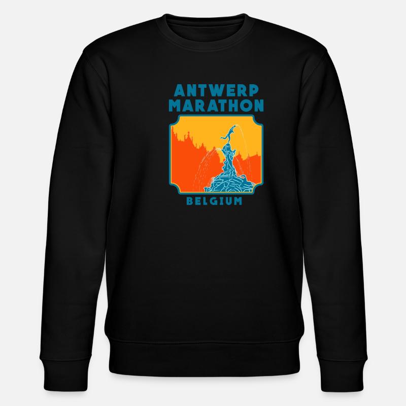 Antwerp Marathon - Belgium - Stanley/Stella CHANGER Unisex Organic Sweatshirt - black