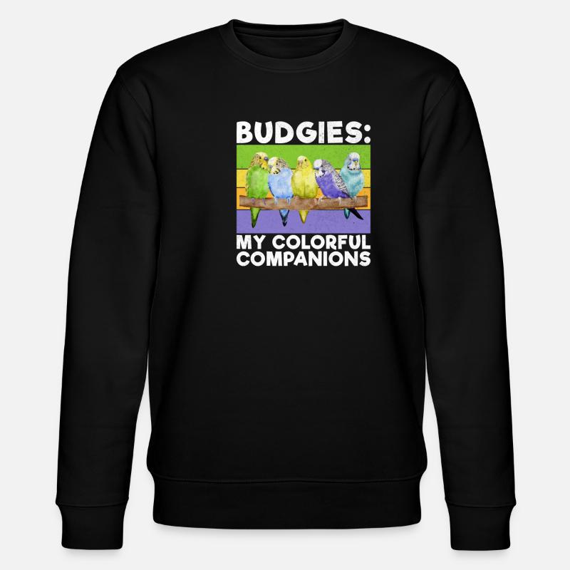 Budgie Gift - Stanley/Stella Unisex Bio-Sweatshirt CHANGER - Schwarz