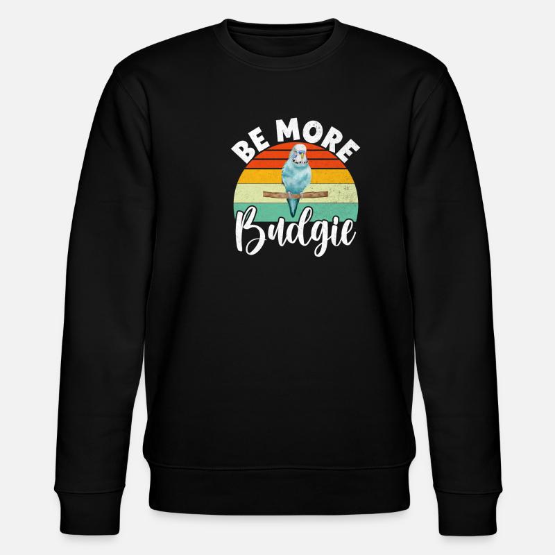 Budgie Gift - Stanley/Stella Unisex Bio-Sweatshirt CHANGER  - Schwarz