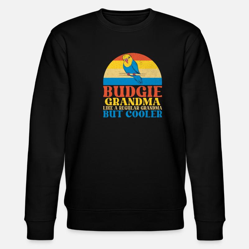 Budgie Gift - Stanley/Stella CHANGER Unisex Organic Sweatshirt - black