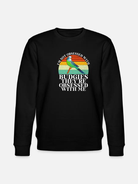 Budgie Gift - Stanley/Stella CHANGER Unisex Organic Sweatshirt - black