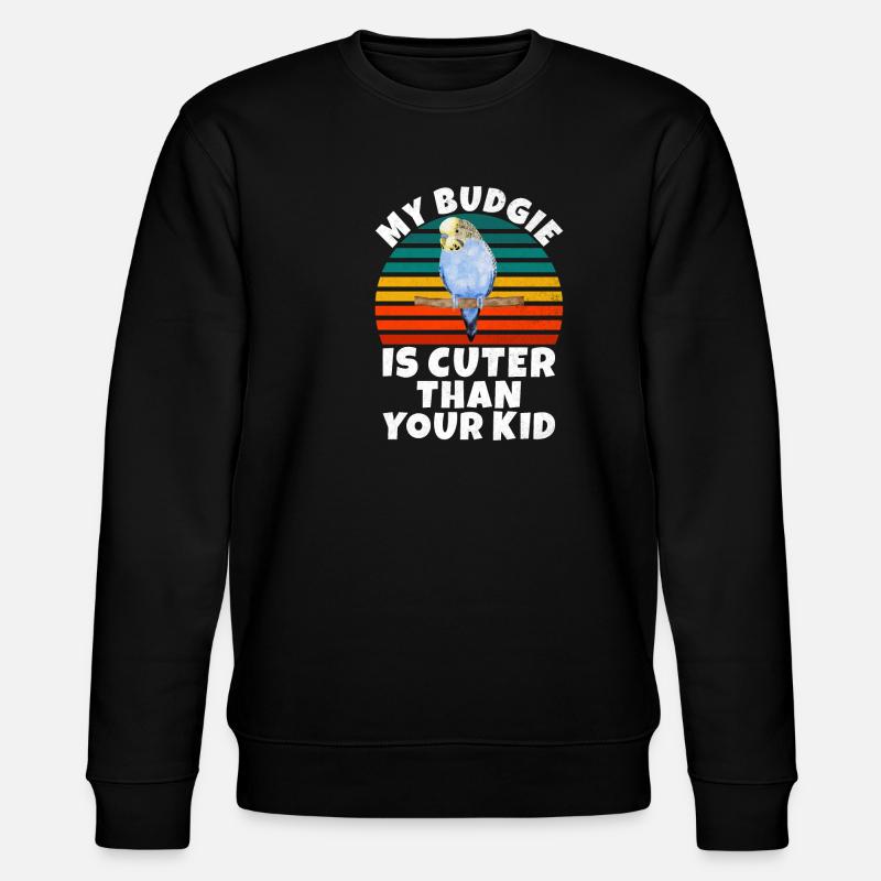 Budgie Gift - Stanley/Stella Unisex Bio-Sweatshirt CHANGER  - Schwarz
