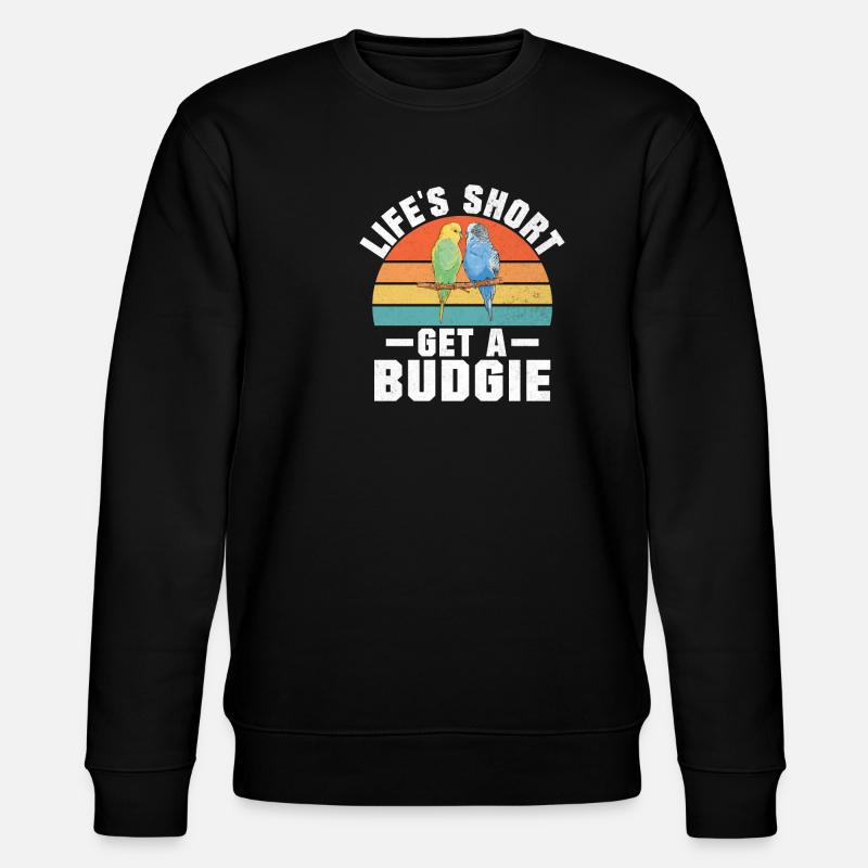 Budgie Gift - Stanley/Stella Unisex Bio-Sweatshirt CHANGER - Schwarz