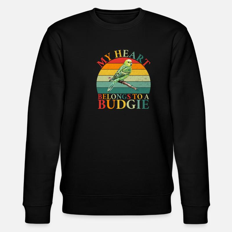 Budgie Gift - Stanley/Stella Unisex Bio-Sweatshirt CHANGER - Schwarz