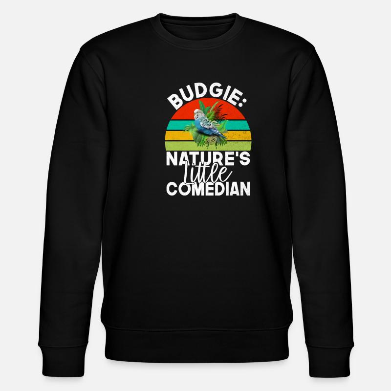 Budgie Gift - Stanley/Stella Unisex Bio-Sweatshirt CHANGER  - Schwarz