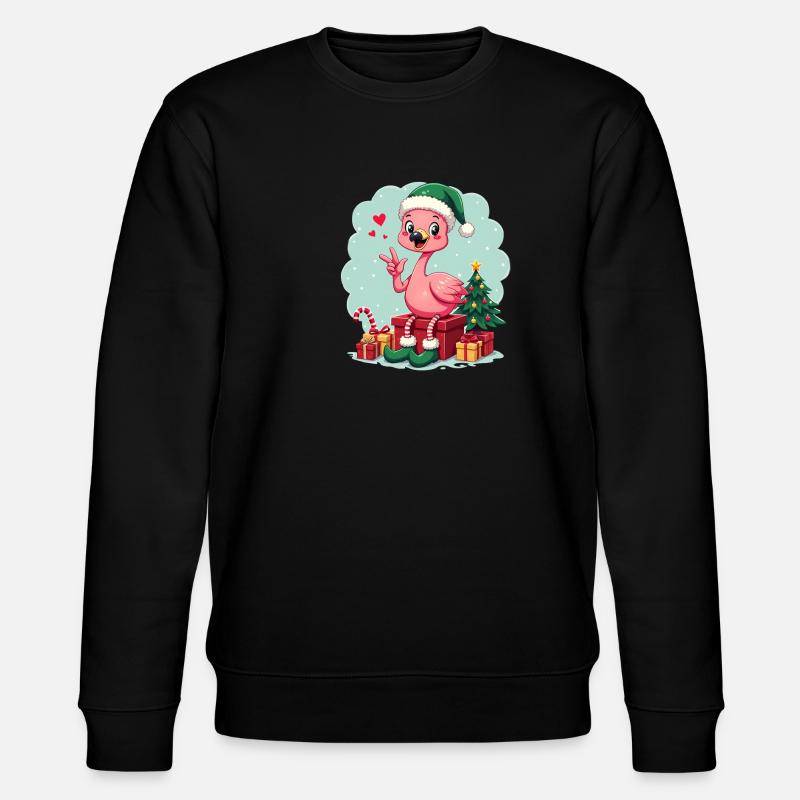 Flamingo Elfe - Stanley/Stella Unisex Bio-Sweatshirt CHANGER - Schwarz