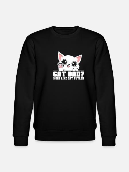 Cat Dad Gifts - Stanley/Stella CHANGER Unisex Organic Sweatshirt - black