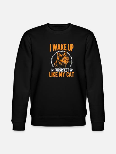Cat Dad Gifts - Stanley/Stella CHANGER Unisex Organic Sweatshirt - black
