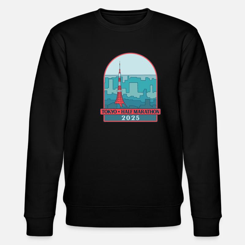 Tokyo - Halbmarathon – 2025 - Stanley/Stella Unisex Bio-Sweatshirt CHANGER  - Schwarz
