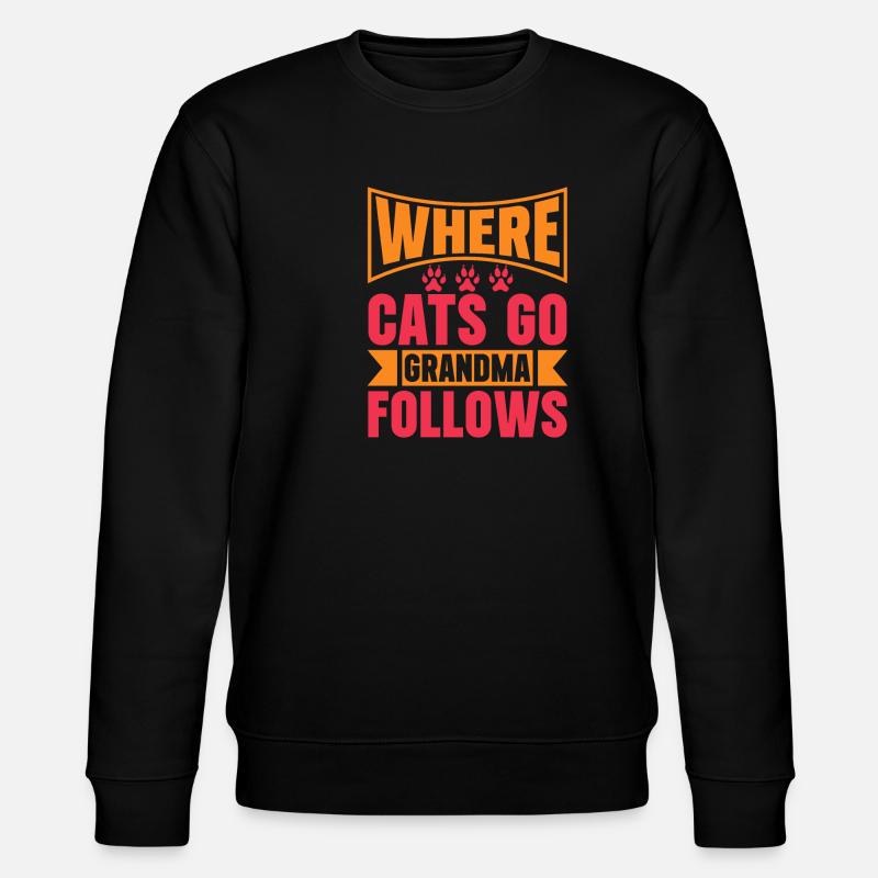 Cadeaux de grand-mère chat - Sweat bio CHANGER Stanley/Stella Unisexe - noir