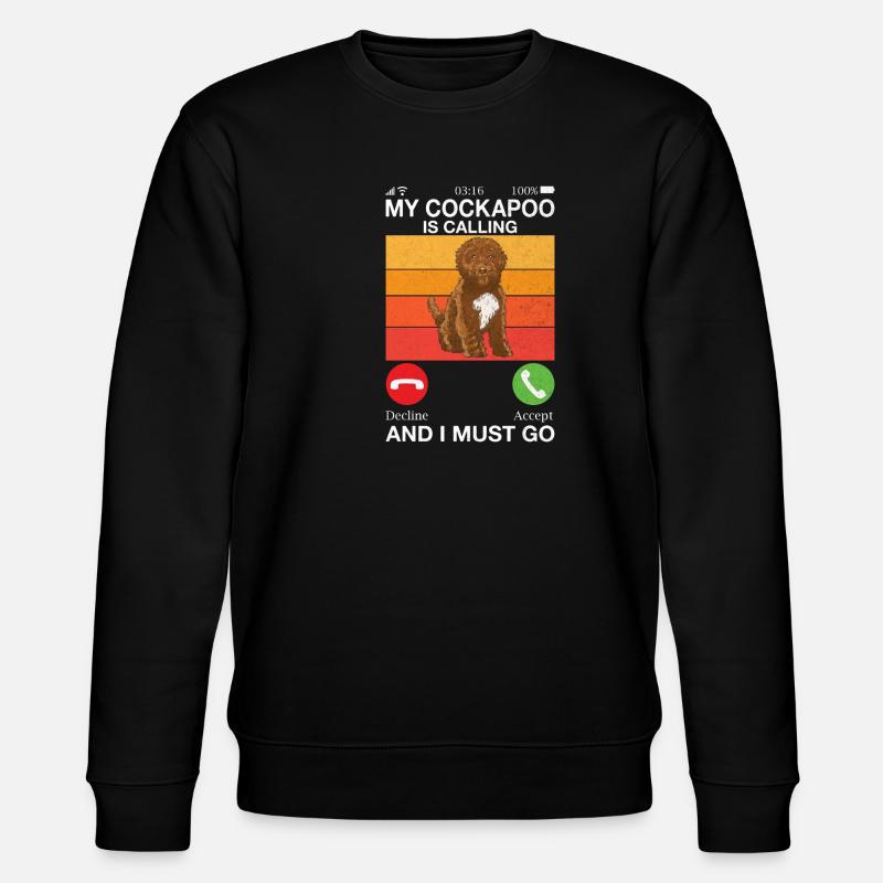 Cockapoo Gifts - Stanley/Stella CHANGER Unisex Organic Sweatshirt - black