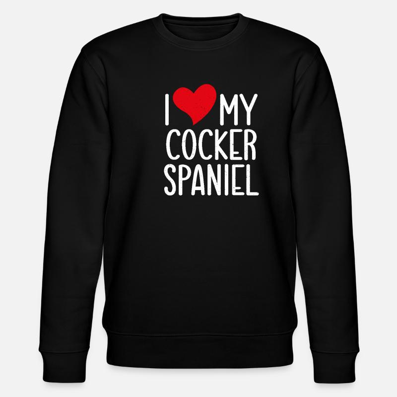 Cocker Spaniel Gifts - Stanley/Stella CHANGER Unisex Organic Sweatshirt - black