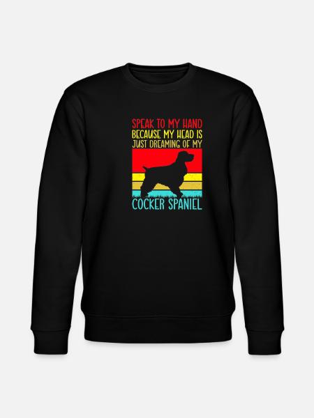 Cocker Spaniel Gifts - Stanley/Stella CHANGER Unisex Organic Sweatshirt - black