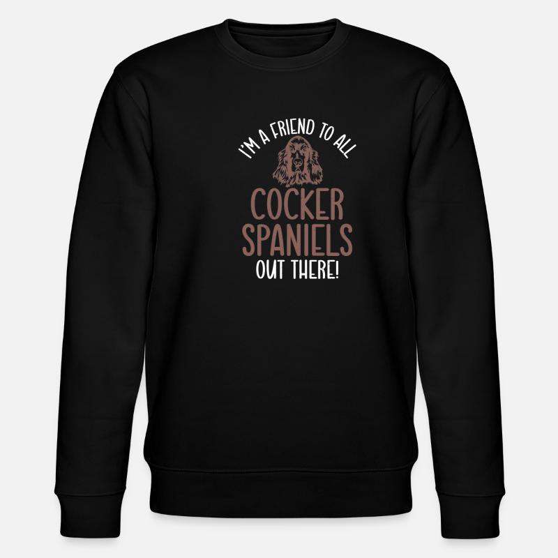 Cocker Spaniel Gifts - Stanley/Stella CHANGER Unisex Organic Sweatshirt - black