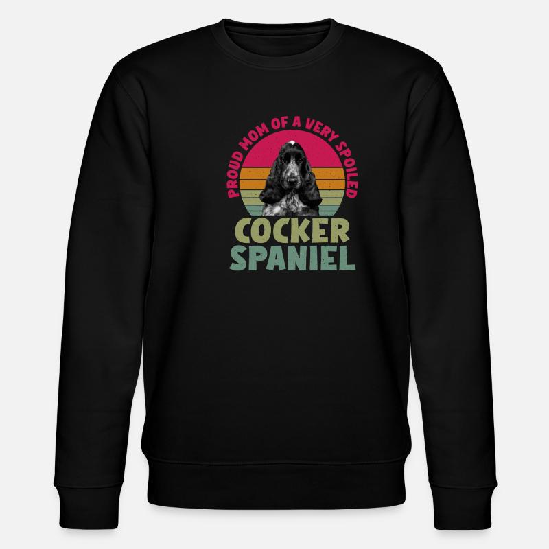 Cocker Spaniel Gifts - Stanley/Stella CHANGER Unisex Organic Sweatshirt - black