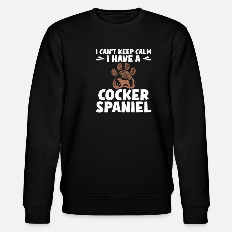 Cocker Spaniel Gifts - Stanley/Stella CHANGER Unisex Organic Sweatshirt - black
