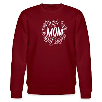 Fête des mères Meilleur cadeau de maman Maman préférée de la famille - Sweat bio CHANGER Stanley/Stella Unisexe - bordeaux - Devant - Nik (191cm) & Marisol (170cm)