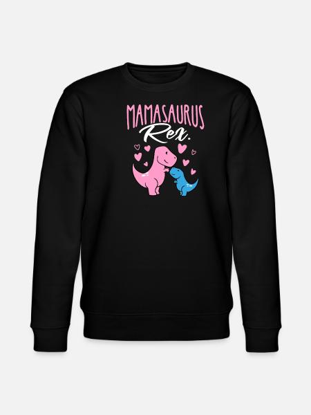 Mamasaurus Rex T-Rex Dino Mors dag Bästa Mama Mam - Ekologisk sweatshirt CHANGER unisex från Stanley/Stella - svart