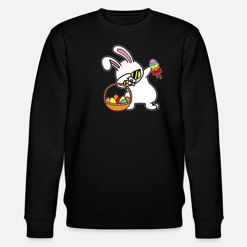 Dabbing Osterhase Ostern Hase - Stanley/Stella Unisex Bio-Sweatshirt CHANGER  - Schwarz