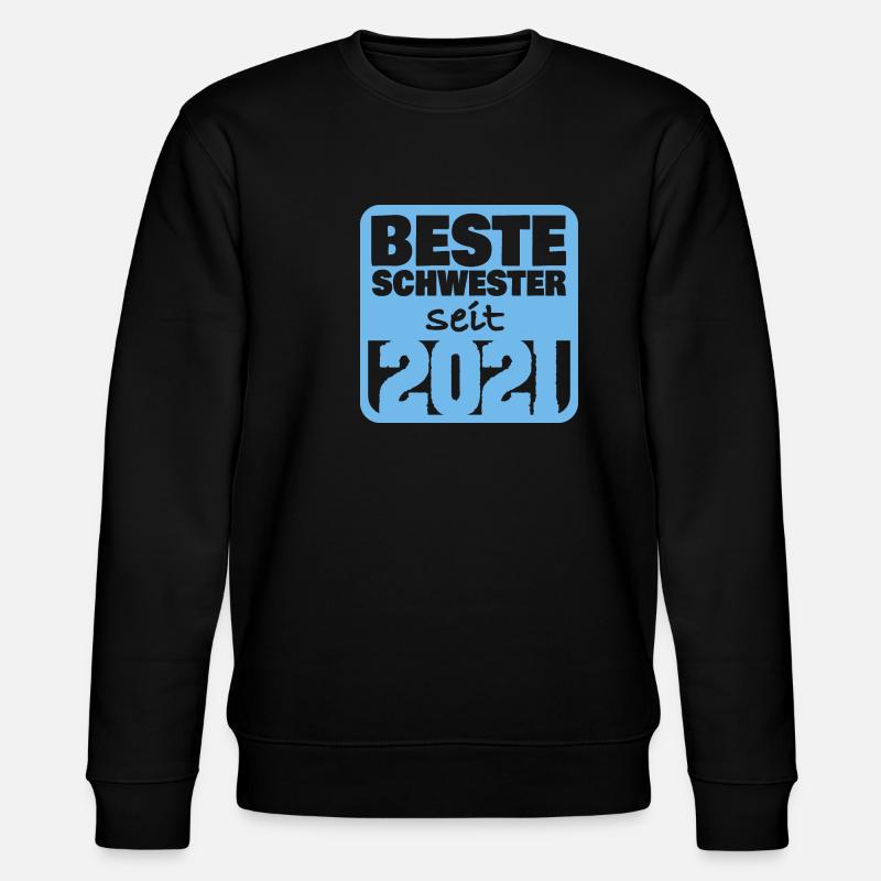 Schwesterchen 2021 - Stanley/Stella Unisex Bio-Sweatshirt CHANGER  - Schwarz