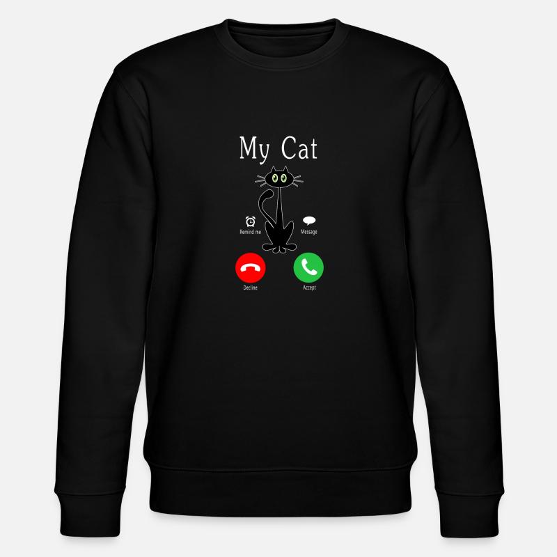 Cat is Calling - Stanley/Stella Unisex Bio-Sweatshirt CHANGER  - Schwarz