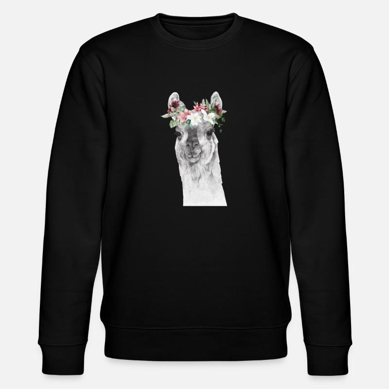 Llama - Stanley/Stella Unisex Bio-Sweatshirt CHANGER  - Schwarz