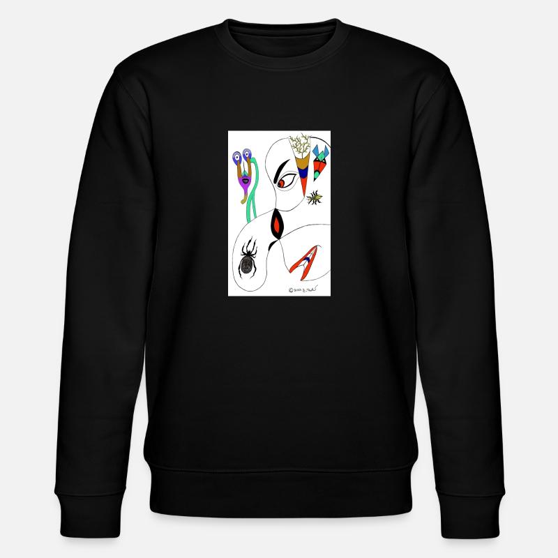 M Burns Head Spider - Stanley/Stella CHANGER Unisex Organic Sweatshirt - black