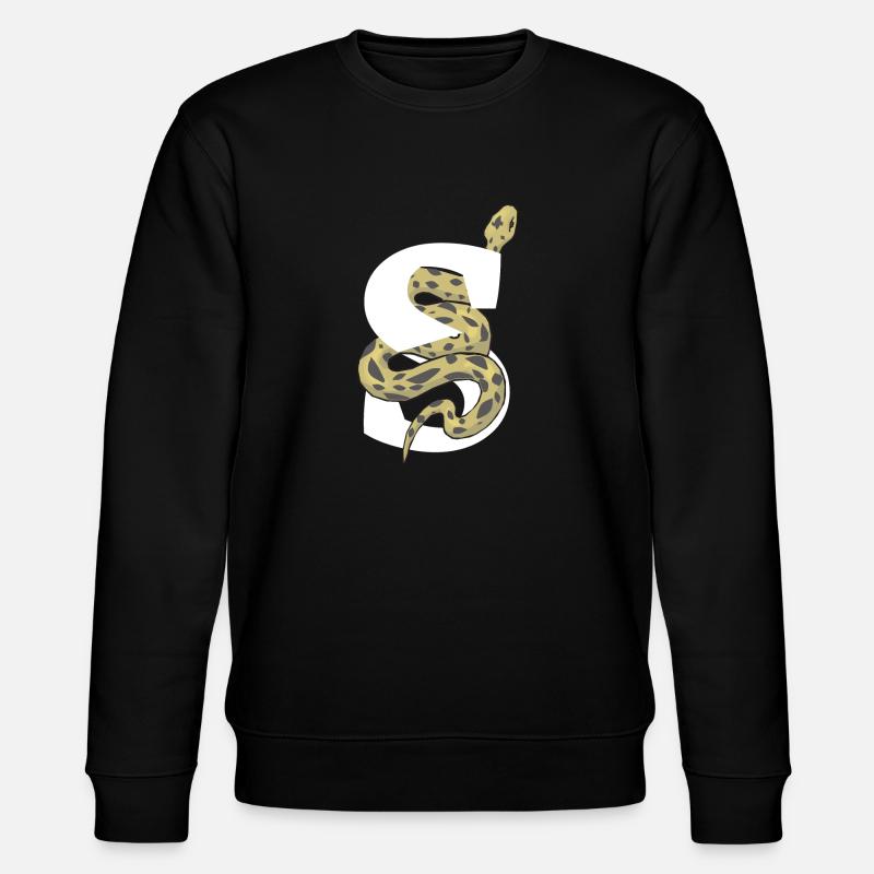 Schlangenbuchstaben - Stanley/Stella Unisex Bio-Sweatshirt CHANGER  - Schwarz