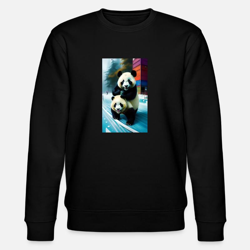 Panda vous regarde - Sweat bio CHANGER Stanley/Stella Unisexe - noir