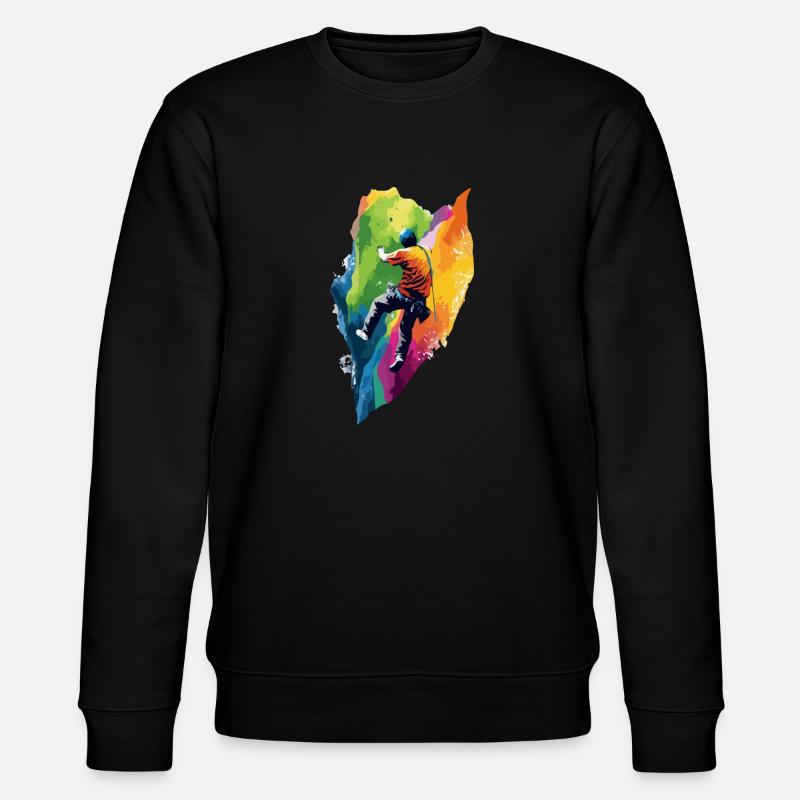 Clemens-Klettern - Stanley/Stella Unisex Bio-Sweatshirt CHANGER  - Schwarz