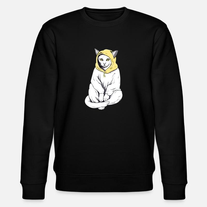 Kroki le chat à capuche - Sweat bio CHANGER Stanley/Stella Unisexe - noir