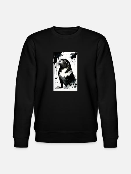 Adorable seal delight - Stanley/Stella CHANGER Unisex Organic Sweatshirt - black