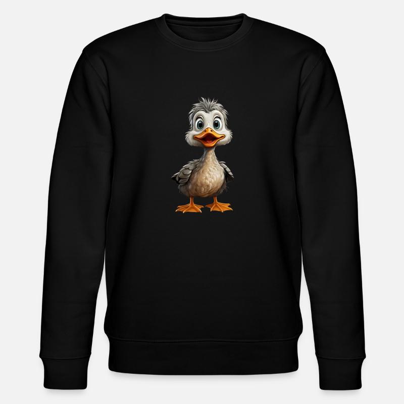 Sjov lille ælling - Stanley/Stella økologisk unisex-sweatshirt CHANGER - sort