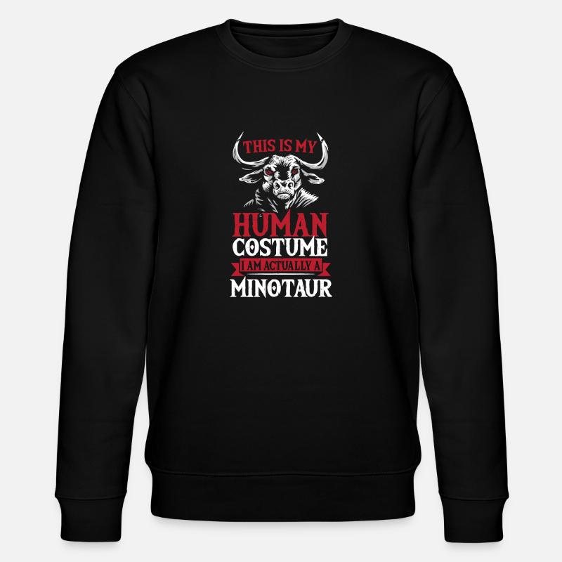 Halbbull-Minotaurus-Geschenk - Stanley/Stella Unisex Bio-Sweatshirt CHANGER  - Schwarz