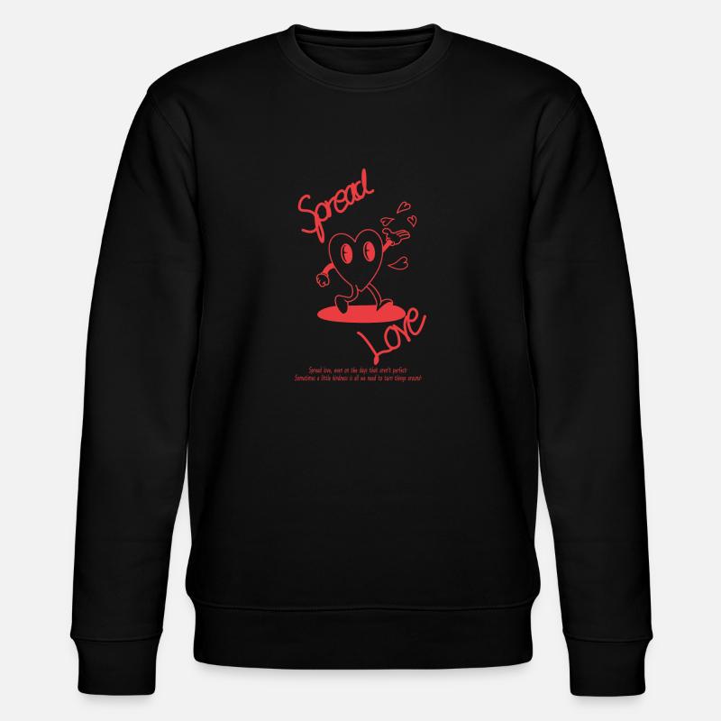 Spread Love - Stanley/Stella Unisex Bio-Sweatshirt CHANGER  - Schwarz