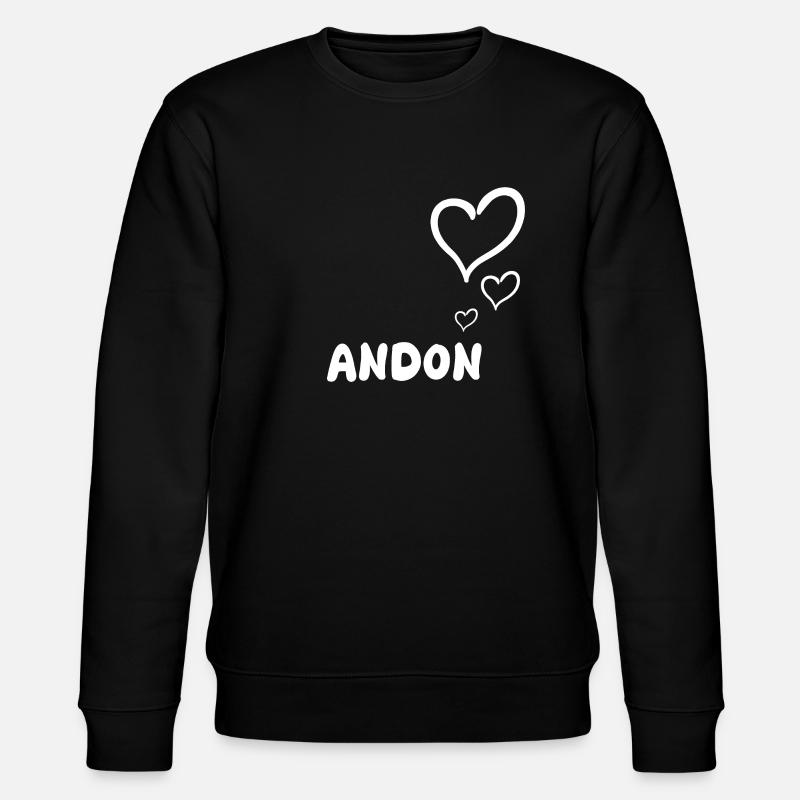 Vorname Andon - Stanley/Stella Unisex Bio-Sweatshirt CHANGER  - Schwarz