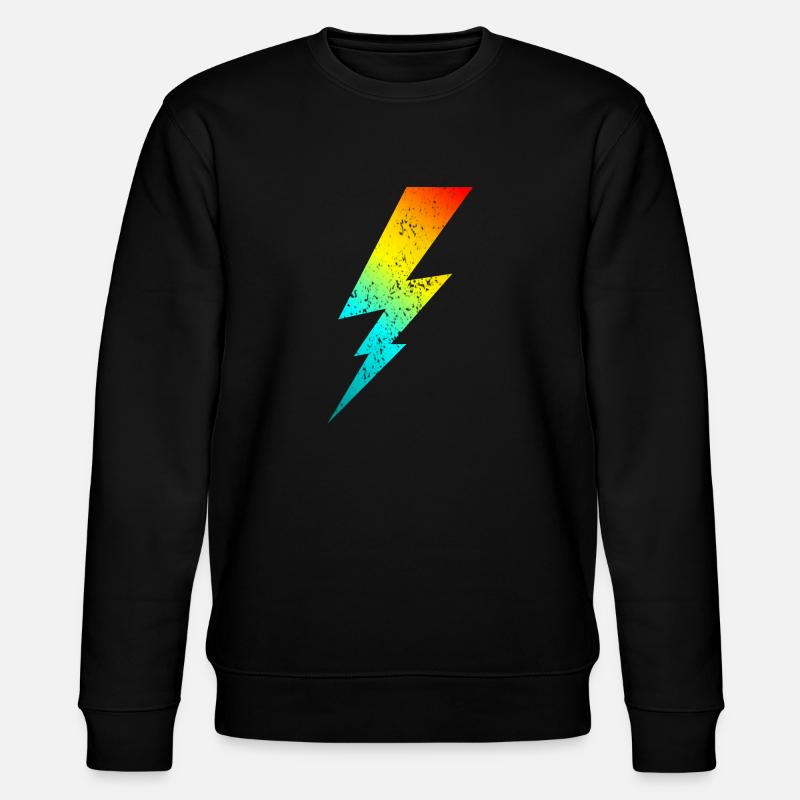 80s bolt lighting classic - Stanley/Stella CHANGER Unisex Organic Sweatshirt - black
