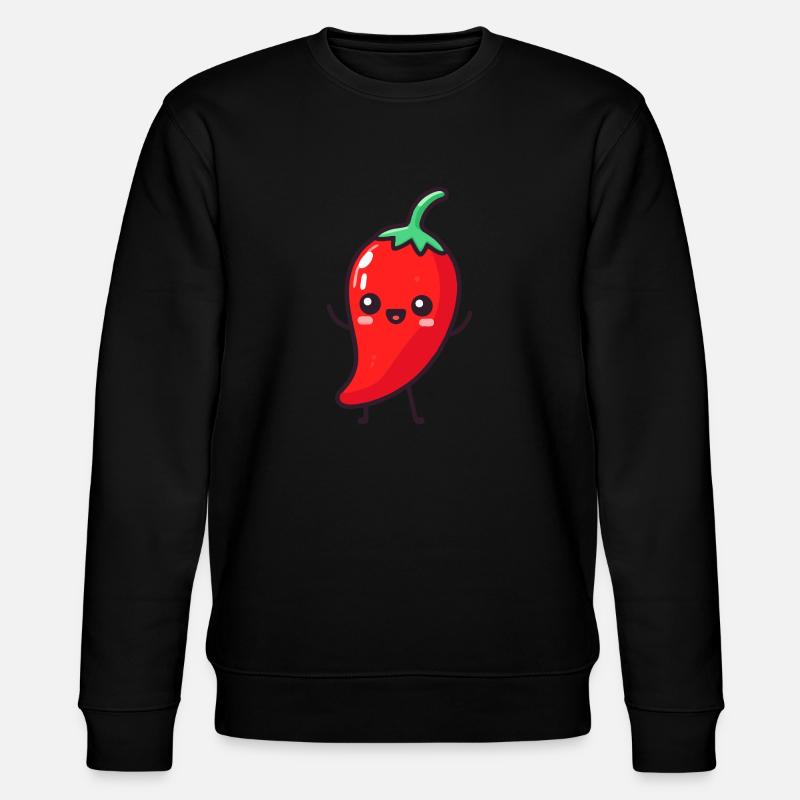 Glücklicher Peperoni - Stanley/Stella Unisex Bio-Sweatshirt CHANGER  - Schwarz