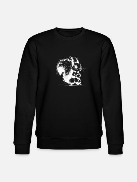 Bright baby squirrel with coffee - Stanley/Stella CHANGER Unisex Organic Sweatshirt - black