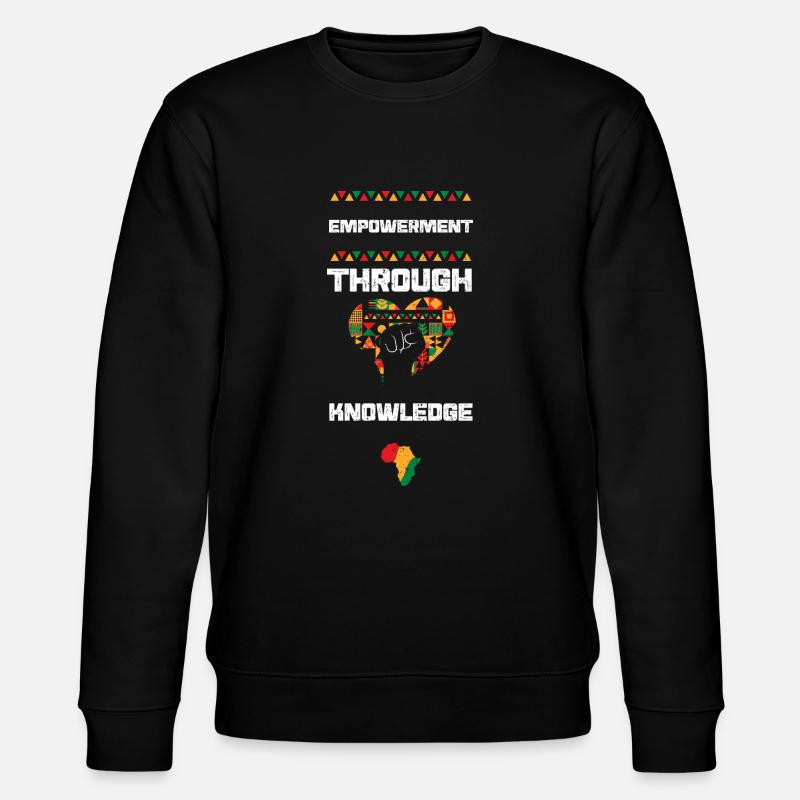 Empowerment Through Knowledge - Stanley/Stella Unisex Bio-Sweatshirt CHANGER  - Schwarz