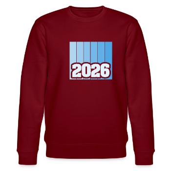 2026 - Sweat bio CHANGER Stanley/Stella Unisexe - bordeaux - Devant - Nik (191cm) & Marisol (170cm)