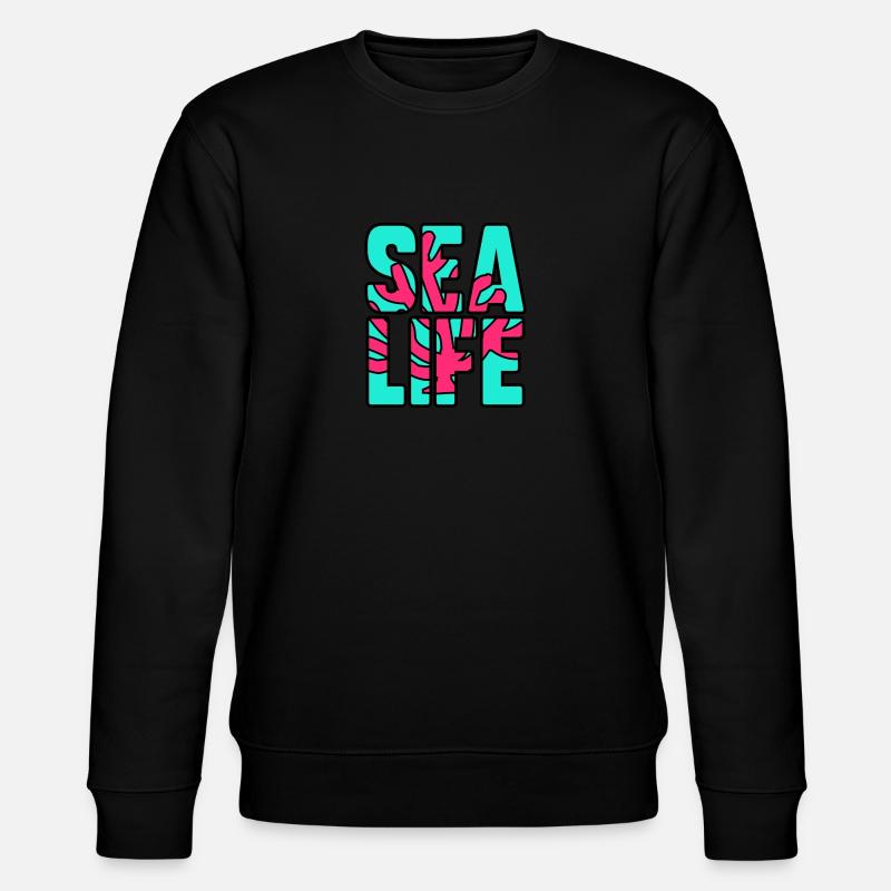 Leben im Meer - Stanley/Stella Unisex Bio-Sweatshirt CHANGER  - Schwarz