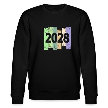 Artwork 2028 - Stanley/Stella CHANGER Unisex Organic Sweatshirt - black - Front - Nik (191cm) & Marisol (170cm)