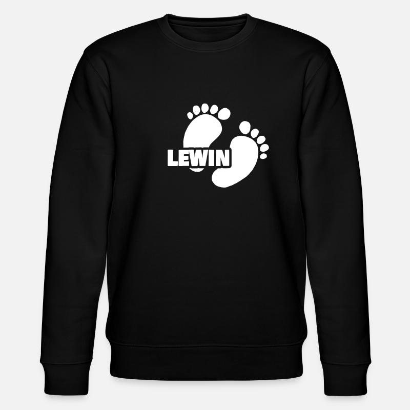 Lewin als Geburt - Stanley/Stella Unisex Bio-Sweatshirt CHANGER  - Schwarz