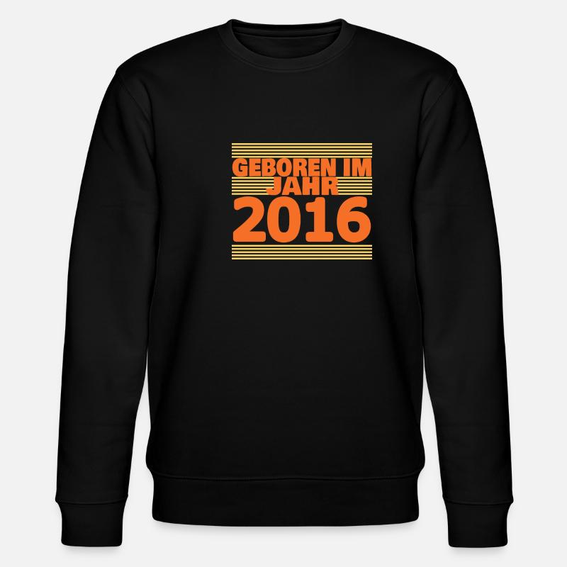 Geboren 2016 - Stanley/Stella Unisex Bio-Sweatshirt CHANGER  - Schwarz