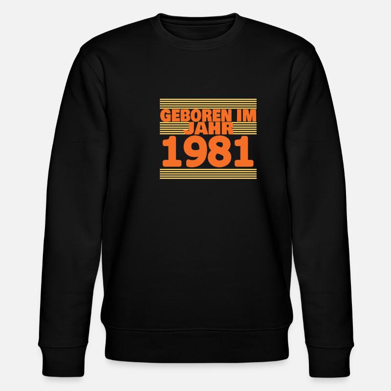 Jahre 1981 - Stanley/Stella Unisex Bio-Sweatshirt CHANGER  - Schwarz