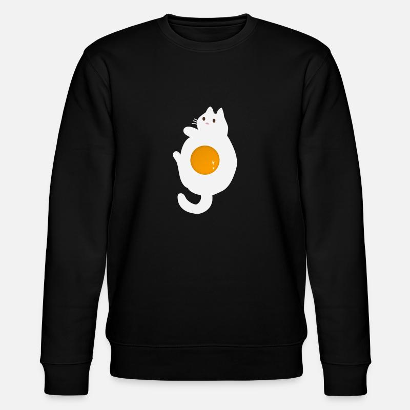 Funny egg cat - Stanley/Stella CHANGER Unisex Organic Sweatshirt - black