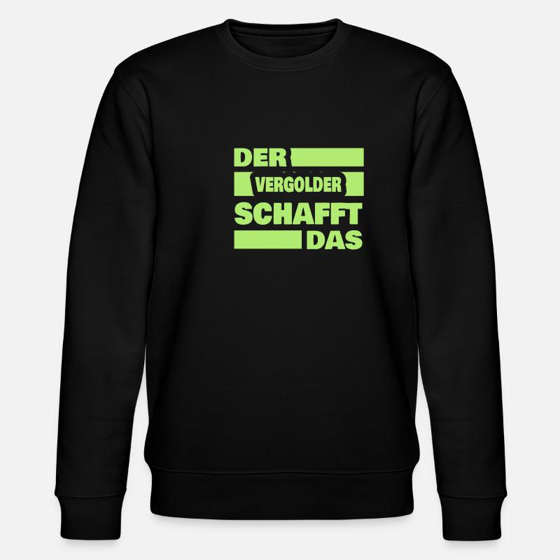 Arbeit Vergolder - Stanley/Stella Unisex Bio-Sweatshirt CHANGER  - Schwarz