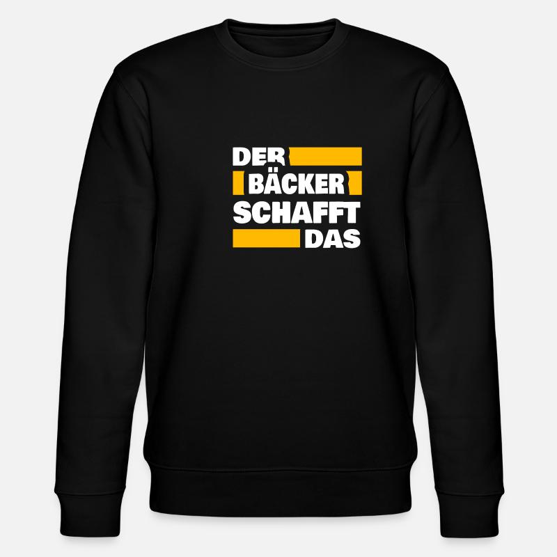 Bäcker als Arbeit - Stanley/Stella Unisex Bio-Sweatshirt CHANGER  - Schwarz