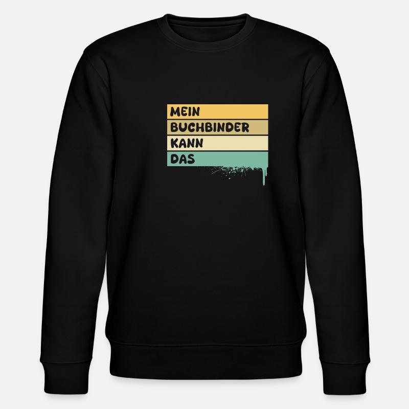 Buchbinder - Stanley/Stella Unisex Bio-Sweatshirt CHANGER  - Schwarz